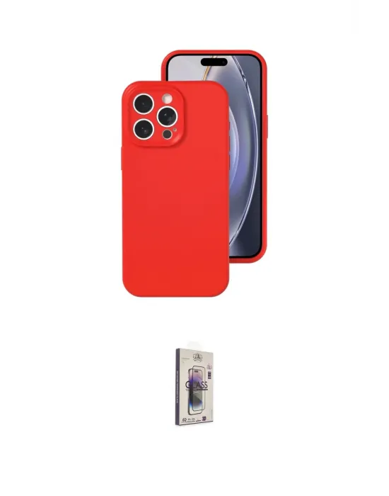 ieg™ iPhone 16 Pro Kılıf Ahenk Serisi - Siyah Bilvis 3D Cam Ekran Koruyucu