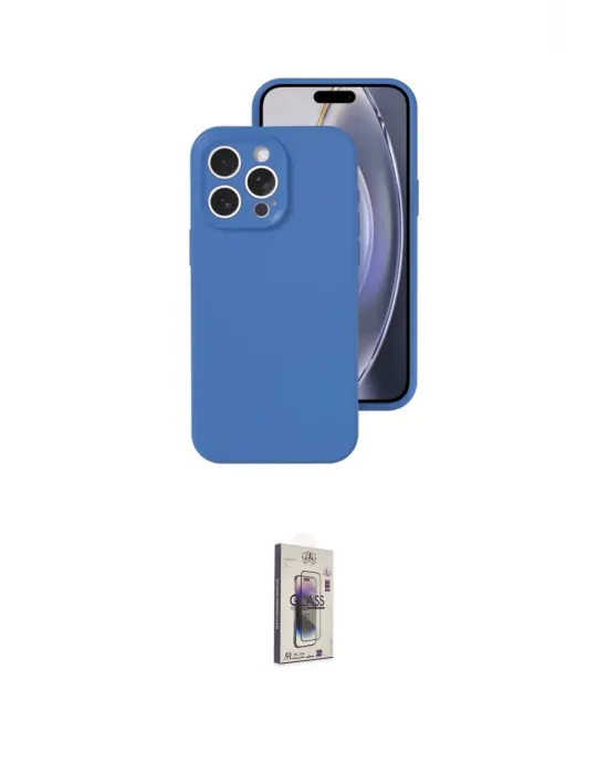 ieg™ iPhone 16 Pro Kılıf Ahenk Serisi - Siyah Bilvis 3D Cam Ekran Koruyucu