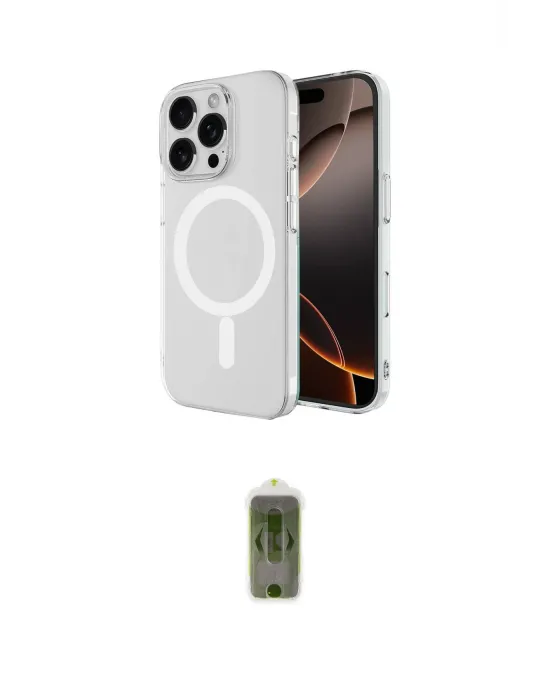 ieg™ iPhone 16 Pro Kılıf Ahenk Yansıma Prime - Siyah Joko Magic 5D Hayalet Cam
