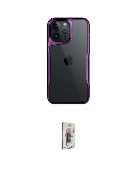ieg™ iPhone 16 Pro Kılıf Akış Çizgi Koleksiyonu - Siyah Bilvis 3D Cam Ekran Koruyucu
