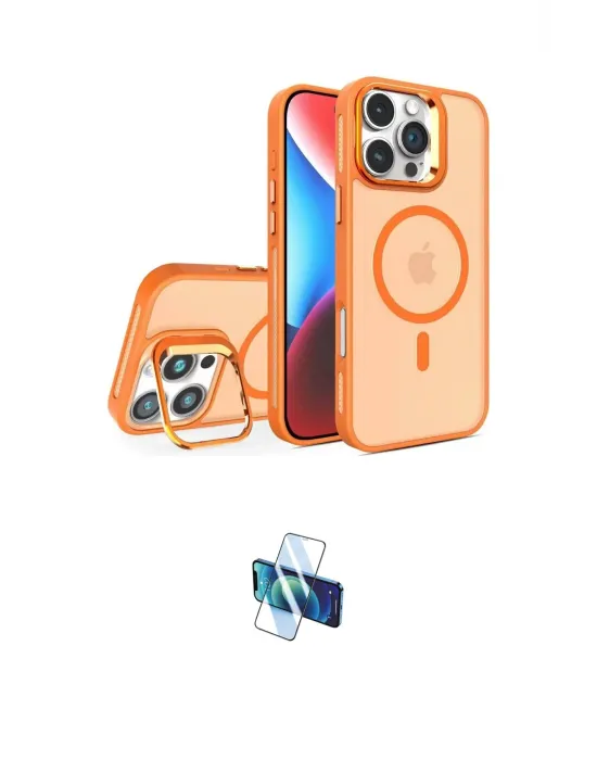 ieg™ iPhone 16 Pro Kılıf Akış Form - Siyah 3D Antistatik Seramik Nano Ekran Koruyucu