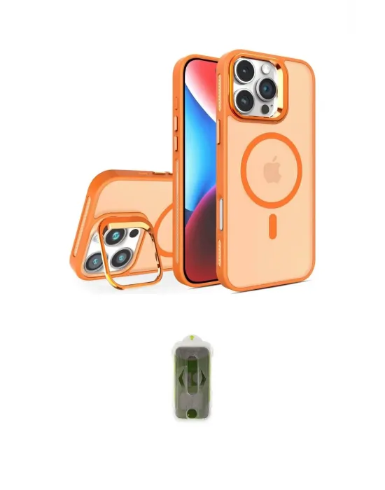 ieg™ iPhone 16 Pro Kılıf Akış Form - Siyah Joko Magic 5D Hayalet Cam