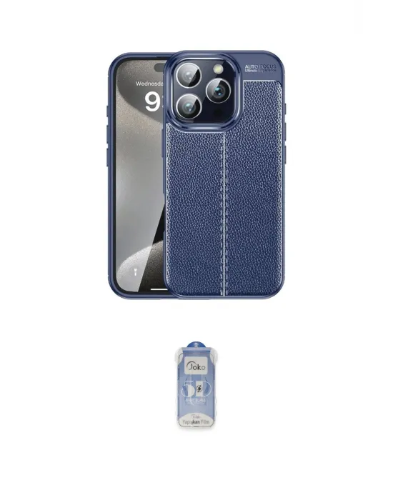 ieg™ iPhone 16 Pro Kılıf Doruk Klasik Özel Seri - Siyah Joko Magic 5D Cam