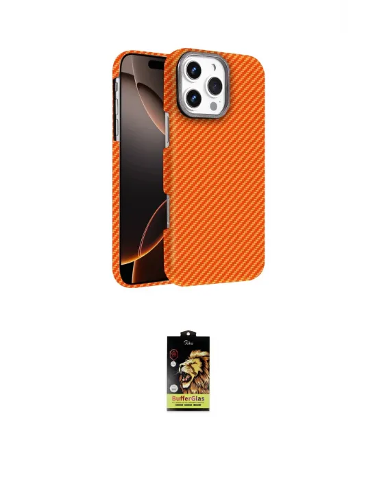 ieg™ iPhone 16 Pro Kılıf Doruk Serisi - Siyah Buffer Cam Ekran Koruyucu