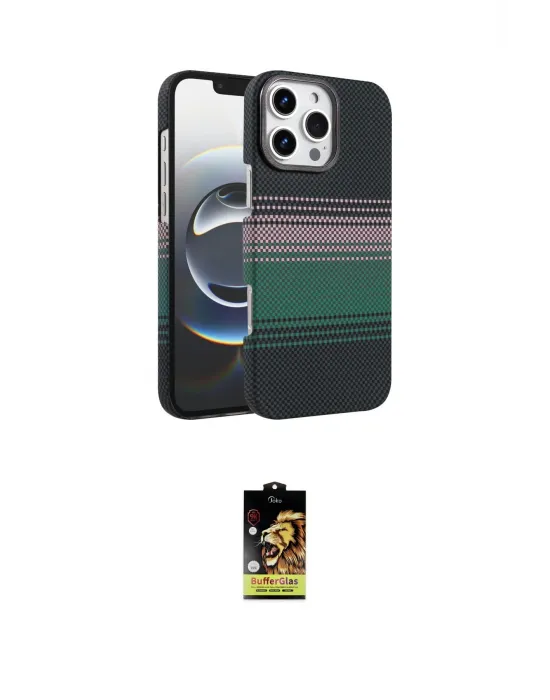 ieg™ iPhone 16 Pro Kılıf Doruk Serisi - Siyah Buffer Cam Ekran Koruyucu
