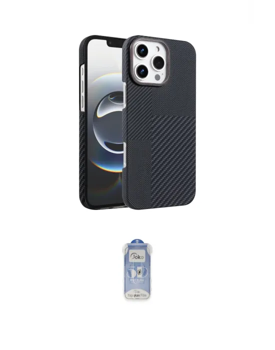 ieg™ iPhone 16 Pro Kılıf Doruk Serisi - Siyah Joko Magic 5D Cam