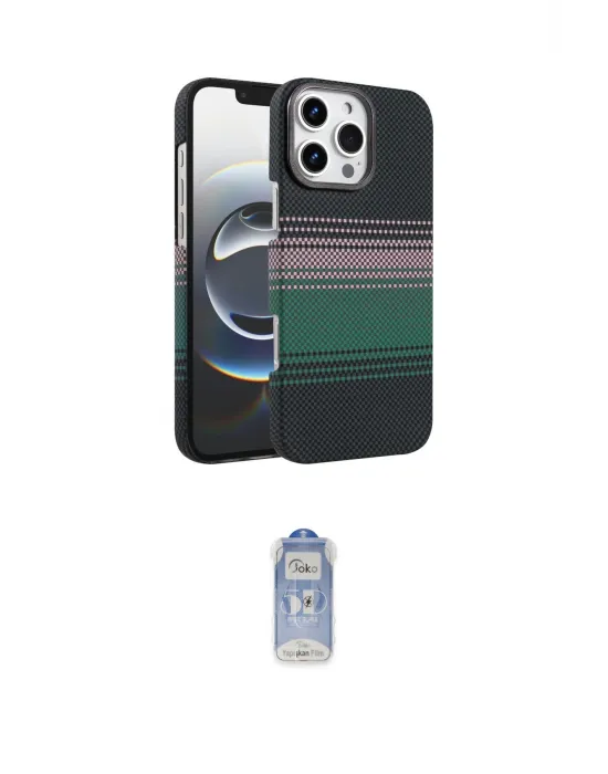 ieg™ iPhone 16 Pro Kılıf Doruk Serisi - Siyah Joko Magic 5D Cam