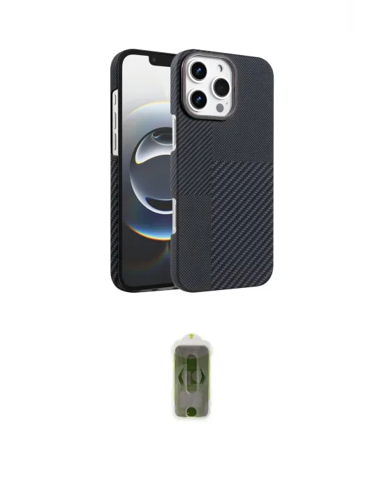 ieg™ iPhone 16 Pro Kılıf Doruk Serisi - Siyah Joko Magic 5D Hayalet Cam