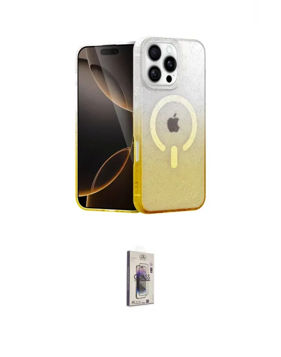ieg™ iPhone 16 Pro Kılıf Eksen Minimal Özel Seri - Siyah Bilvis 3D Cam Ekran Koruyucu