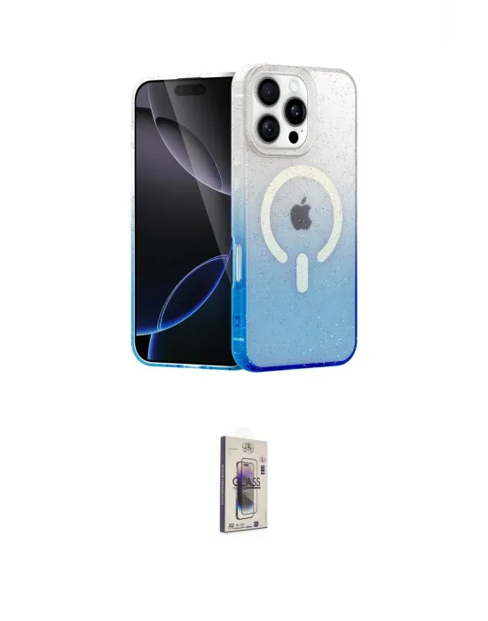 ieg™ iPhone 16 Pro Kılıf Eksen Minimal Özel Seri - Siyah Bilvis 3D Cam Ekran Koruyucu