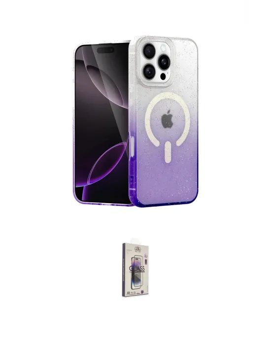 ieg™ iPhone 16 Pro Kılıf Eksen Minimal Özel Seri - Siyah Bilvis 3D Cam Ekran Koruyucu