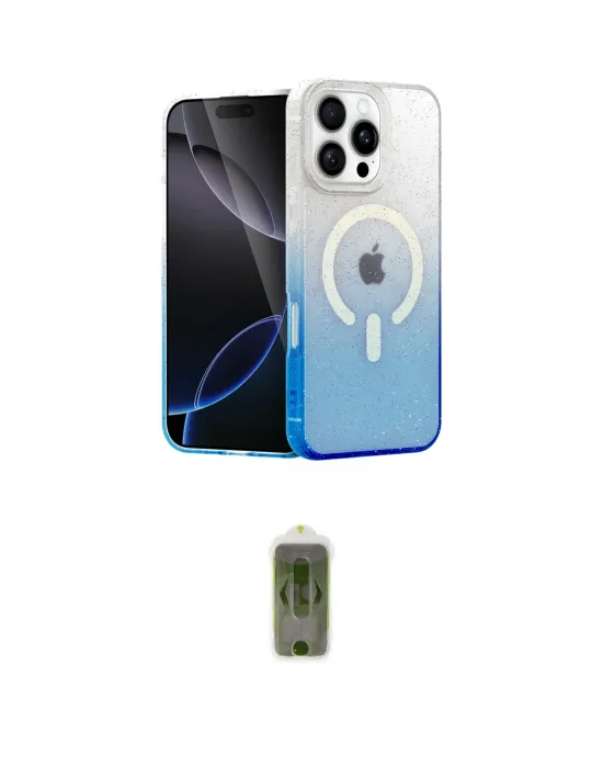 ieg™ iPhone 16 Pro Kılıf Eksen Minimal Özel Seri - Siyah Joko Magic 5D Hayalet Cam