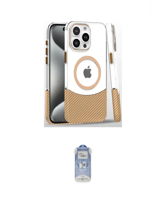 ieg™ iPhone 16 Pro Kılıf İz Asil Prime - Siyah Joko Magic 5D Cam