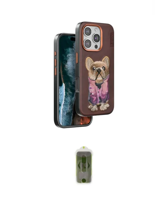 ieg™ iPhone 16 Pro Kılıf İz Minimal Koleksiyonu - Siyah Joko Magic 5D Hayalet Cam