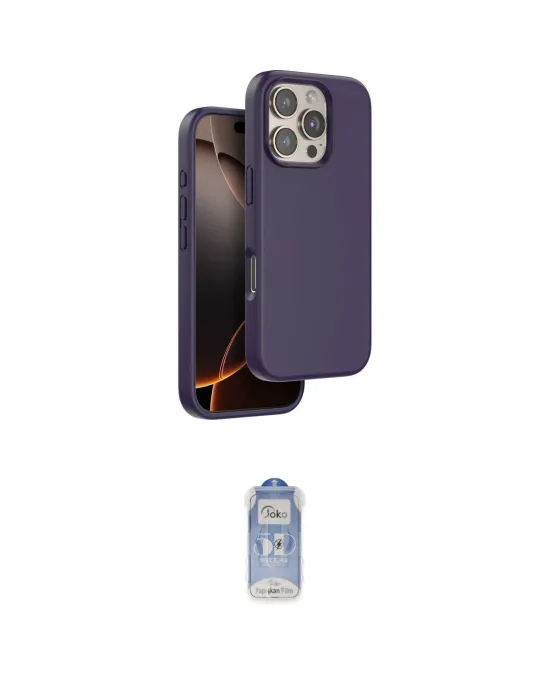 ieg™ iPhone 16 Pro Kılıf Kıvılcım Çizgi Serisi - Siyah Joko Magic 5D Cam
