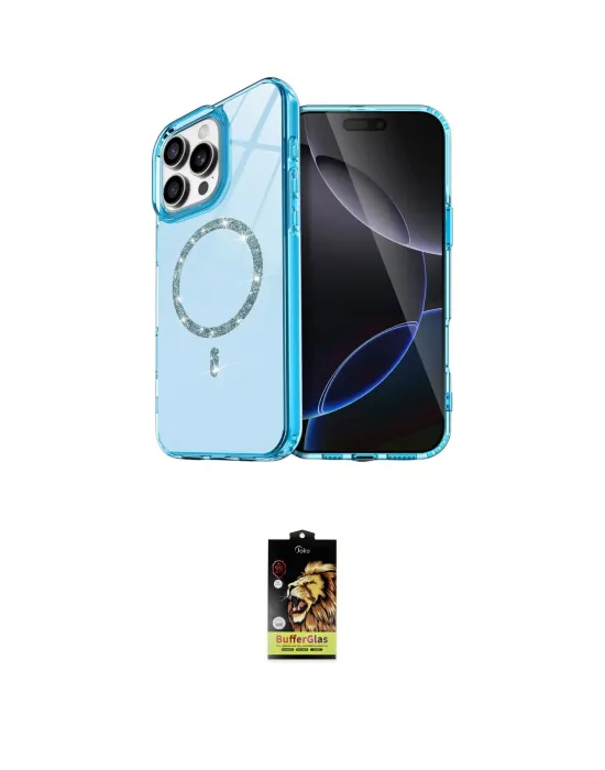 ieg™ iPhone 16 Pro Kılıf Kıvılcım Form Prime - Siyah Buffer Cam Ekran Koruyucu