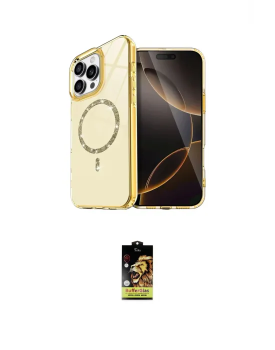 ieg™ iPhone 16 Pro Kılıf Kıvılcım Form Prime - Siyah Buffer Cam Ekran Koruyucu
