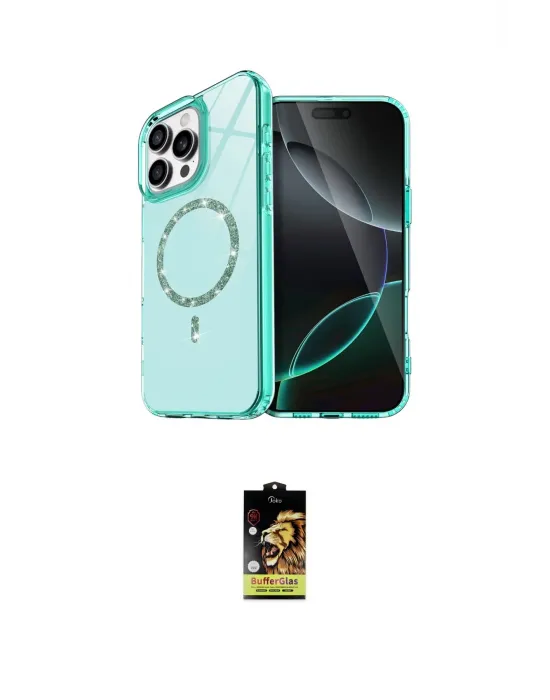 ieg™ iPhone 16 Pro Kılıf Kıvılcım Form Prime - Siyah Buffer Cam Ekran Koruyucu