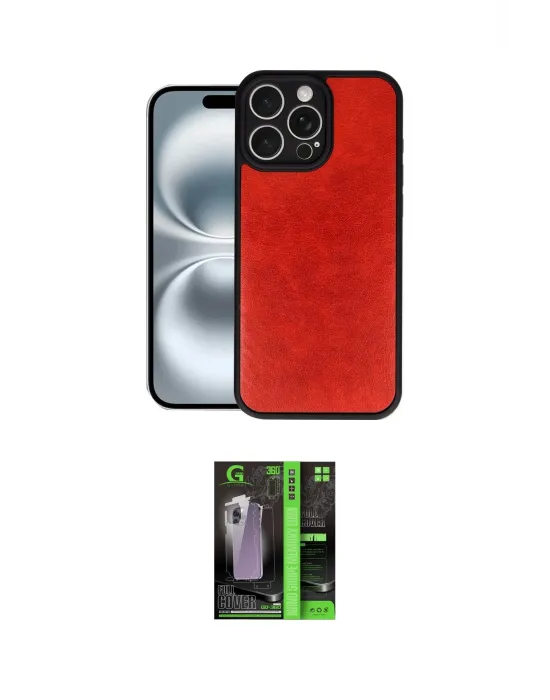 ieg™ iPhone 16 Pro Kılıf Kıvılcım Işık Serisi - Şeffaf 360 Full Body Arka Koruyucu