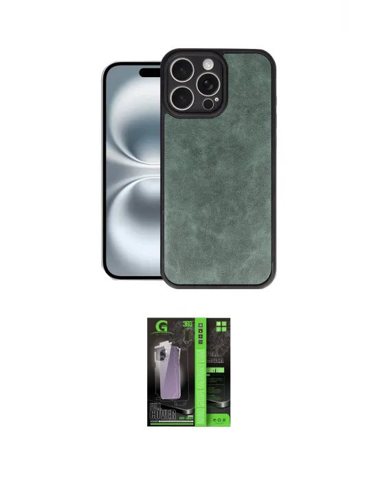 ieg™ iPhone 16 Pro Kılıf Kıvılcım Işık Serisi - Şeffaf 360 Full Body Arka Koruyucu