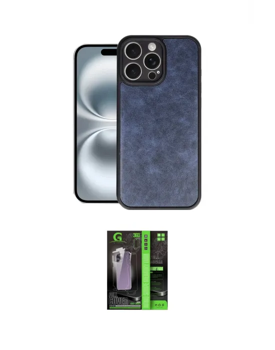 ieg™ iPhone 16 Pro Kılıf Kıvılcım Işık Serisi - Şeffaf 360 Full Body Arka Koruyucu