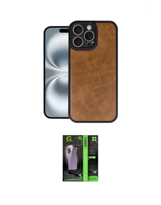 ieg™ iPhone 16 Pro Kılıf Kıvılcım Işık Serisi - Şeffaf 360 Full Body Arka Koruyucu