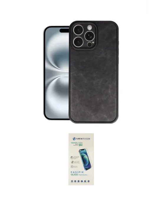 ieg™ iPhone 16 Pro Kılıf Kıvılcım Işık Serisi - Şeffaf Pasifik Cam Ekran Koruyucu