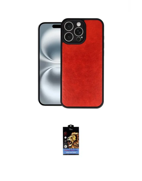 ieg™ iPhone 16 Pro Kılıf Kıvılcım Işık Serisi - Siyah Buffer Hayalet Cam Ekran Koruyucu
