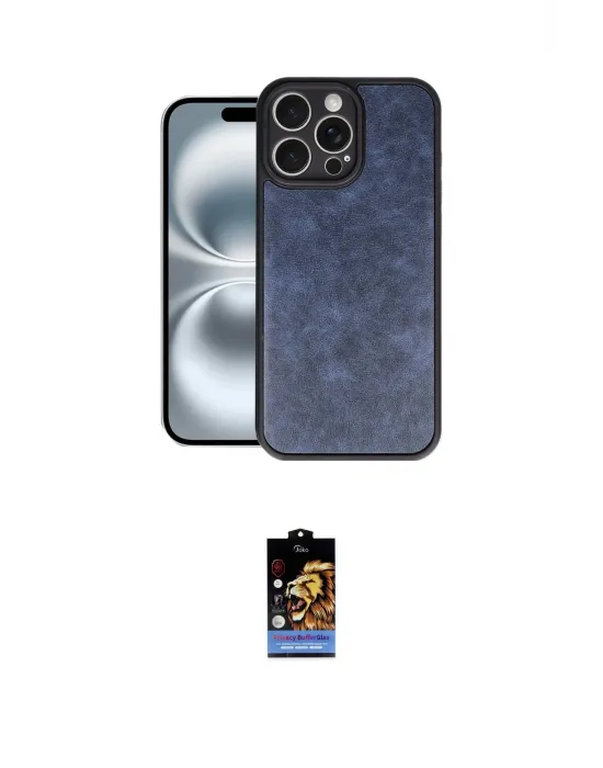 ieg™ iPhone 16 Pro Kılıf Kıvılcım Işık Serisi - Siyah Buffer Hayalet Cam Ekran Koruyucu