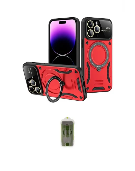 ieg™ iPhone 16 Pro Kılıf Kıvılcım Modern Serisi - Siyah Joko Magic 5D Hayalet Cam