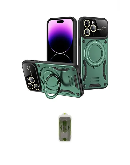 ieg™ iPhone 16 Pro Kılıf Kıvılcım Modern Serisi - Siyah Joko Magic 5D Hayalet Cam