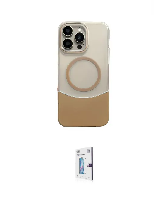 ieg™ iPhone 16 Pro Kılıf Kozmos Form Özel Seri - Siyah Bilvis 0.18mm Plus Cam Ekran Koruyucu