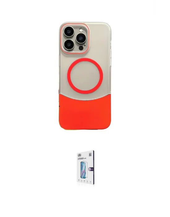 ieg™ iPhone 16 Pro Kılıf Kozmos Form Özel Seri - Siyah Bilvis 0.18mm Plus Cam Ekran Koruyucu