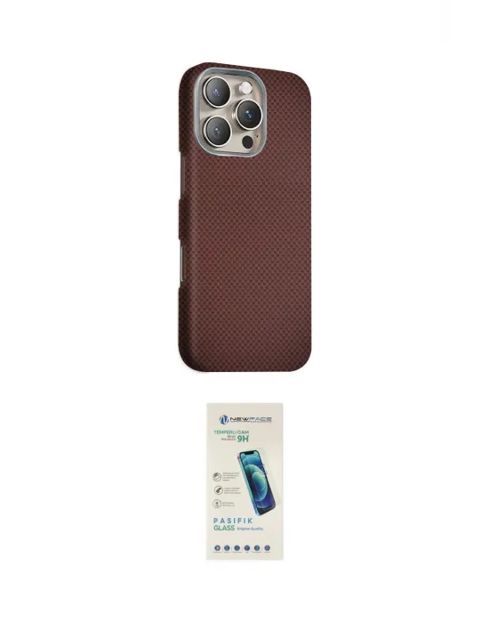 ieg™ iPhone 16 Pro Kılıf Kozmos Klasik Prime - Şeffaf Pasifik Cam Ekran Koruyucu