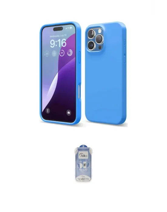 ieg™ iPhone 16 Pro Kılıf Kozmos Yansıma Özel Seri - Siyah Joko Magic 5D Cam