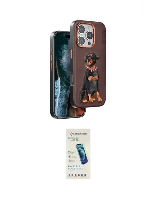 ieg™ iPhone 16 Pro Kılıf Nova Form Koleksiyonu - Şeffaf Pasifik Cam Ekran Koruyucu