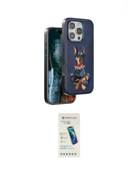 ieg™ iPhone 16 Pro Kılıf Nova Form Koleksiyonu - Şeffaf Pasifik Cam Ekran Koruyucu