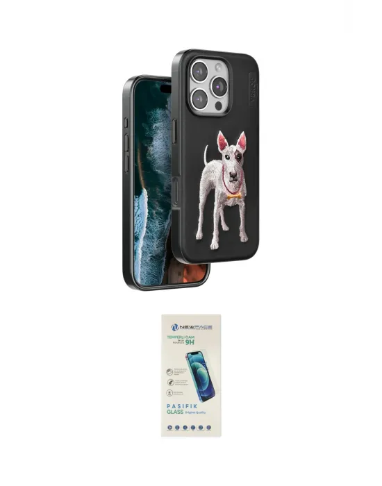 ieg™ iPhone 16 Pro Kılıf Nova Form Koleksiyonu - Şeffaf Pasifik Cam Ekran Koruyucu