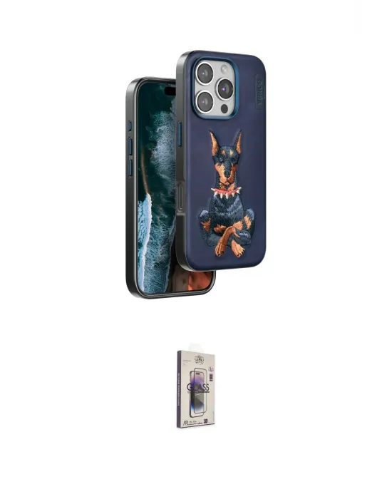 ieg™ iPhone 16 Pro Kılıf Nova Form Koleksiyonu - Siyah Bilvis 3D Cam Ekran Koruyucu
