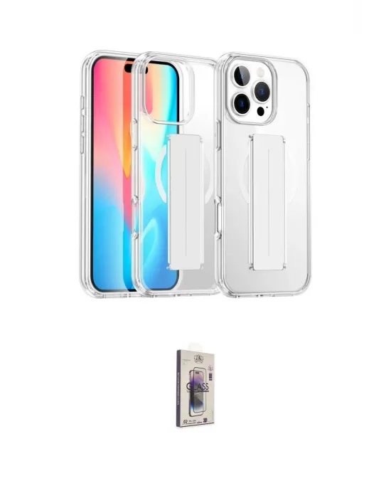 ieg™ iPhone 16 Pro Kılıf Nova Işık Koleksiyonu - Siyah Bilvis 3D Cam Ekran Koruyucu