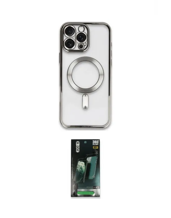 ieg™ iPhone 16 Pro Kılıf Nova Işık Özel Seri - Siyah 360 Mat Full Body Arka Koruyucu