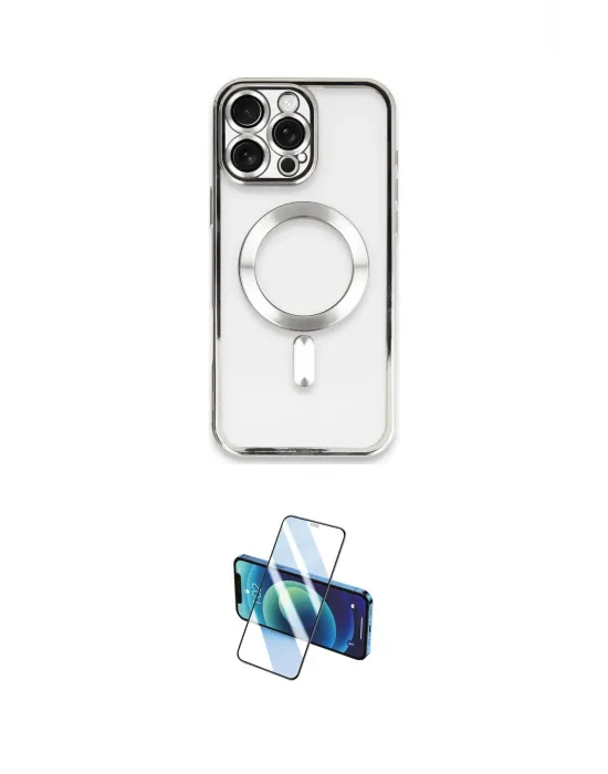 ieg™ iPhone 16 Pro Kılıf Nova Işık Özel Seri - Siyah 3D Antistatik Cam Ekran Koruyucu