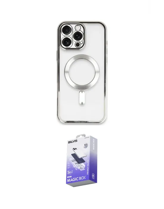ieg™ iPhone 16 Pro Kılıf Nova Işık Özel Seri - Siyah Bilvis 5in1 5D Magic Hayalet Cam Ekran Koruyucu