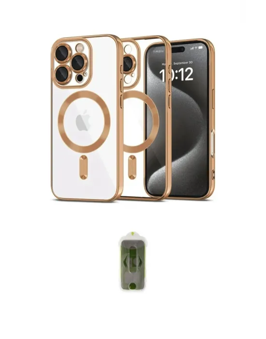 ieg™ iPhone 16 Pro Kılıf Nova Işık Özel Seri - Siyah Joko Magic 5D Hayalet Cam