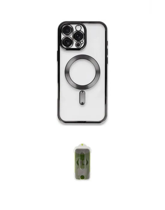 ieg™ iPhone 16 Pro Kılıf Nova Işık Özel Seri - Siyah Joko Magic 5D Hayalet Cam