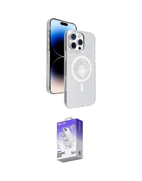 ieg™ iPhone 16 Pro Kılıf Nova Modern Prime - Siyah Bilvis 5in1 3D Magic Cam Ekran Koruyucu