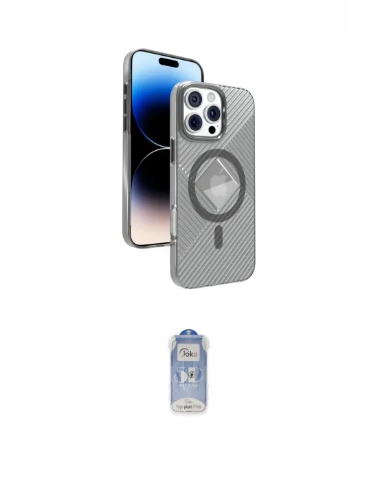 ieg™ iPhone 16 Pro Kılıf Nova Modern Prime - Siyah Joko Magic 5D Cam