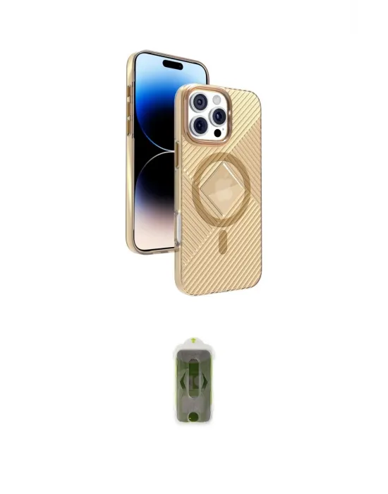 ieg™ iPhone 16 Pro Kılıf Nova Modern Prime - Siyah Joko Magic 5D Hayalet Cam