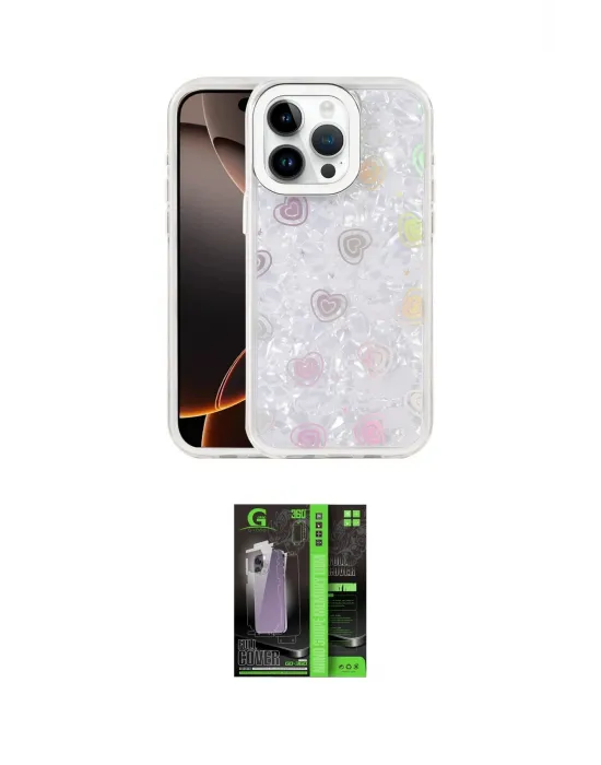ieg™ iPhone 16 Pro Kılıf Odak Prime - Şeffaf 360 Full Body Arka Koruyucu