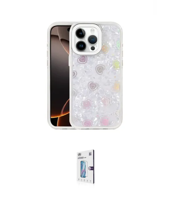 ieg™ iPhone 16 Pro Kılıf Odak Prime - Siyah Bilvis 0.18mm Plus Cam Ekran Koruyucu